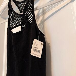 Free People Black leotard